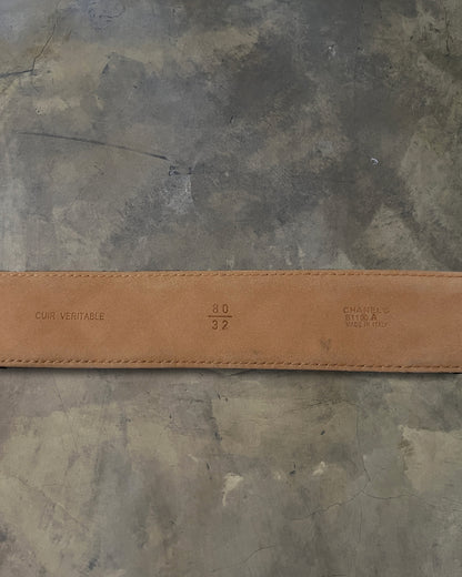 CHANEL BLACK QUILTED CC BELT
