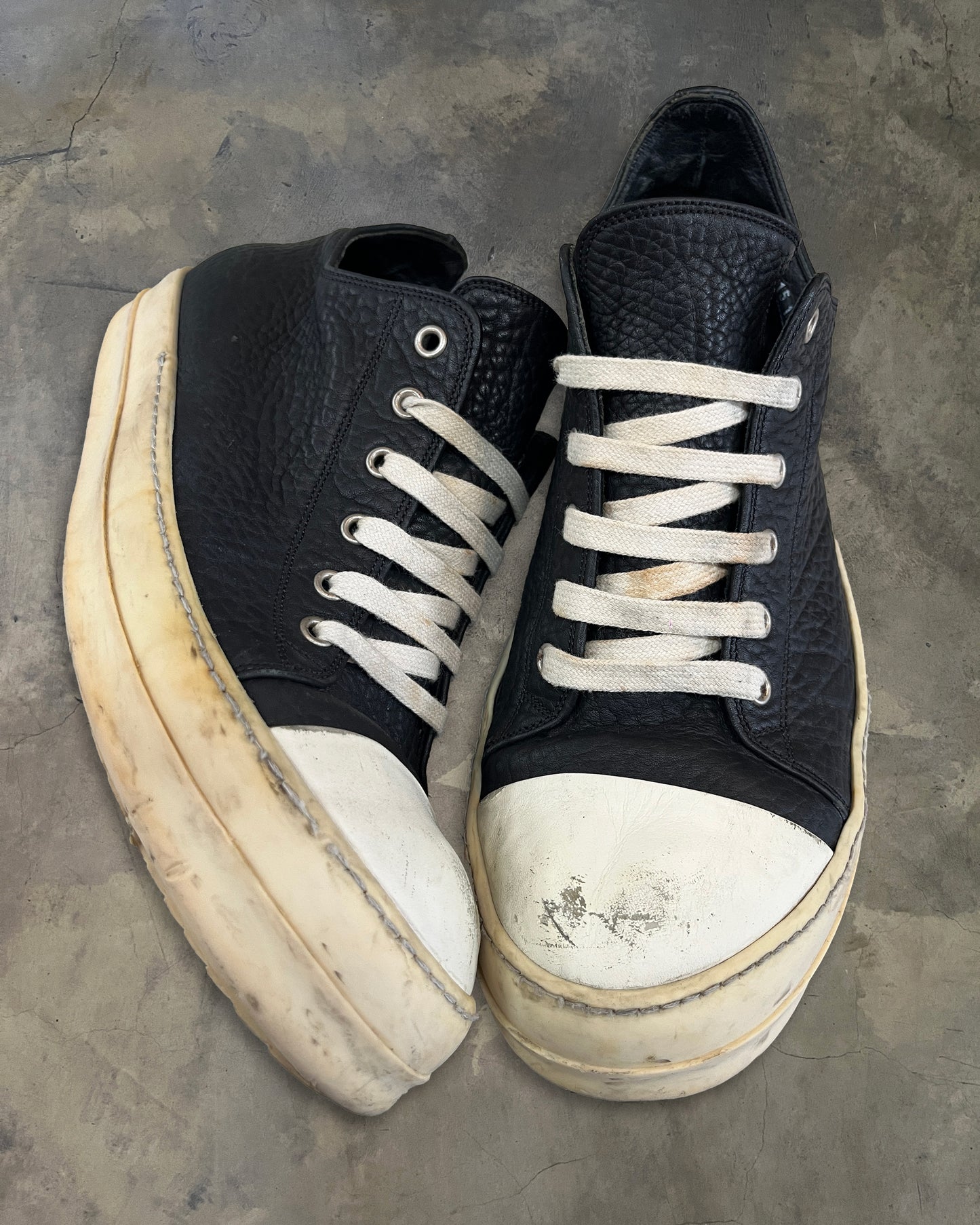 RICK OWENS SS2015 "FAUN" TUMBLE LEATHER RAMONES 43