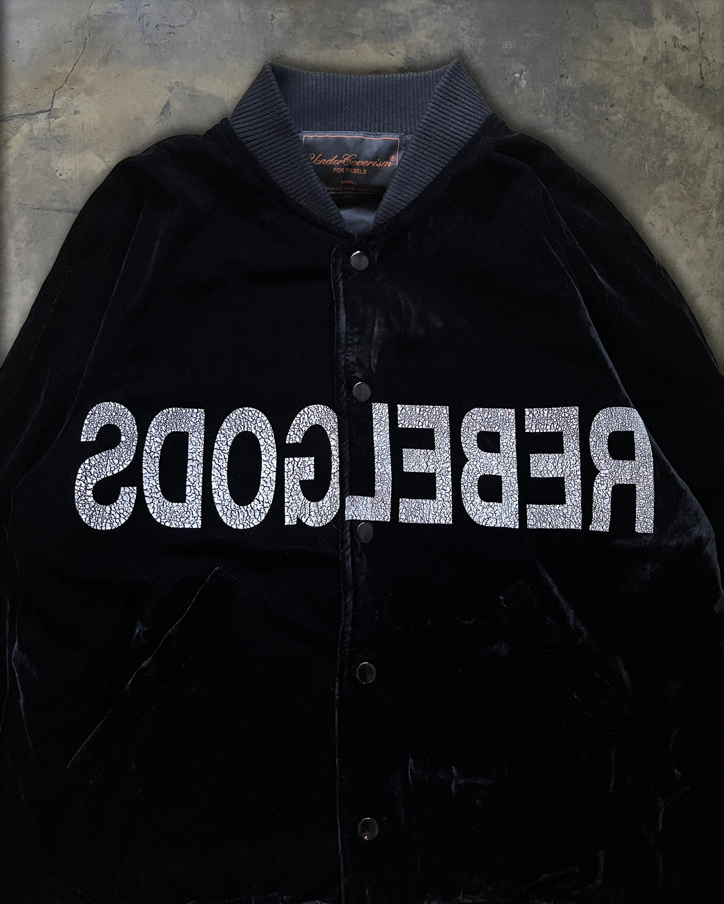 UNDERCOVER AW2002 "WITCHES CELL DIVISION" REBELGODS VELVET BOMBER