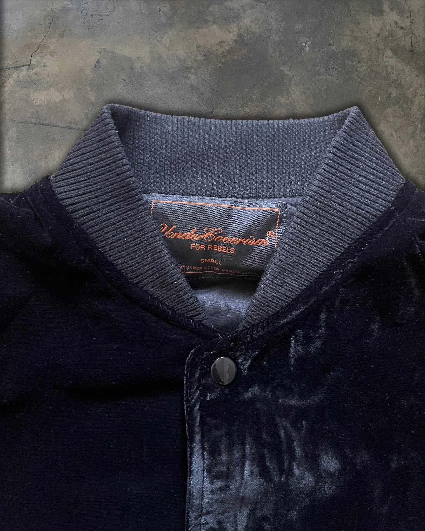 UNDERCOVER AW2002 "WITCHES CELL DIVISION" REBELGODS VELVET BOMBER