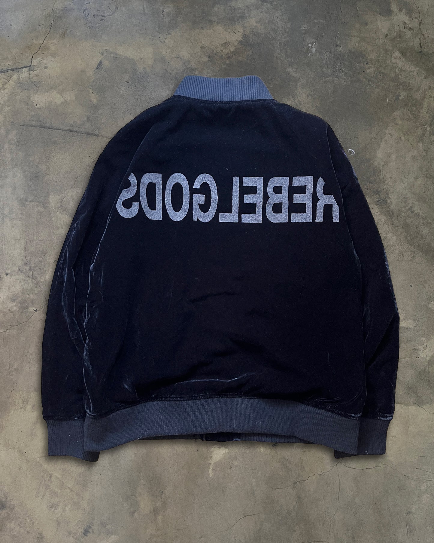 UNDERCOVER AW2002 "WITCHES CELL DIVISION" REBELGODS VELVET BOMBER