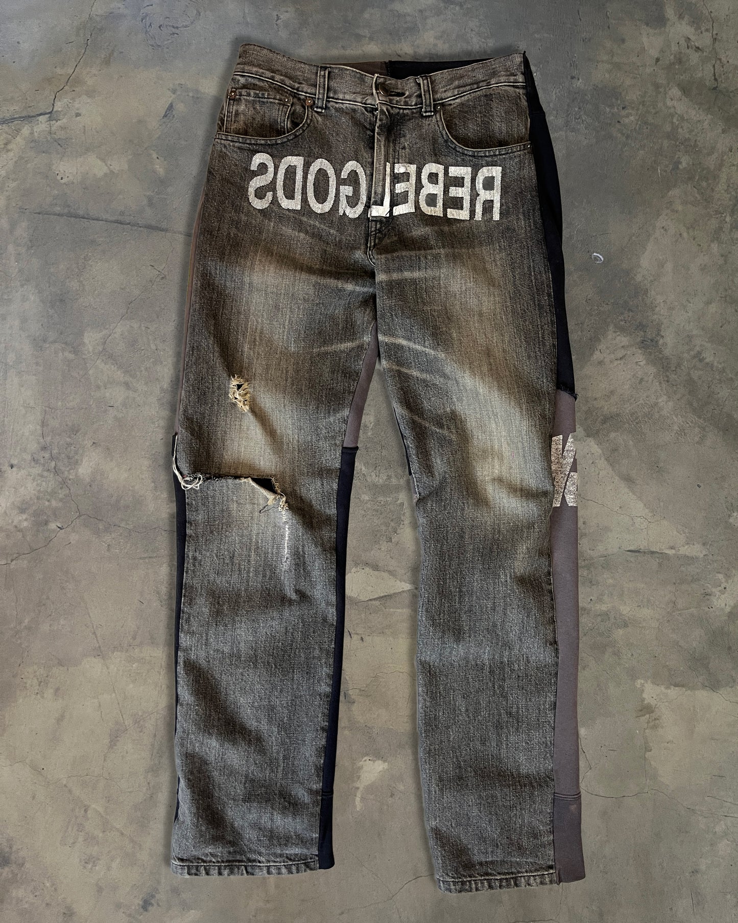 UNDERCOVER AW2002 "WITCHES CELL DIVISION" REBELGODS HYBRID DENIM