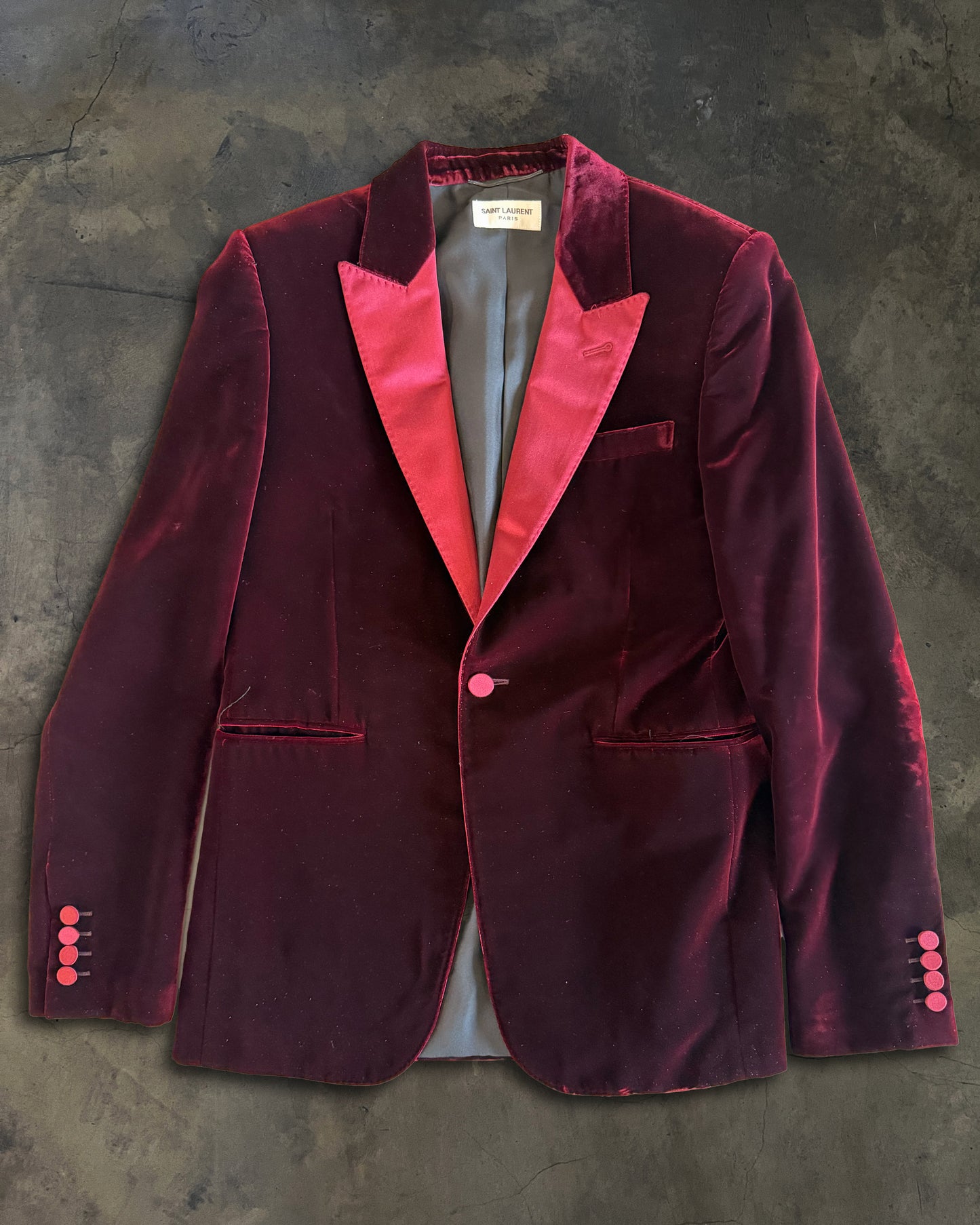 SAINT LAURENT FW2014 RUNWAY VELOUR SMOKING JACKET