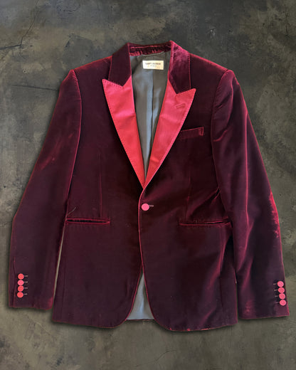 SAINT LAURENT FW2014 RUNWAY VELOUR SMOKING JACKET