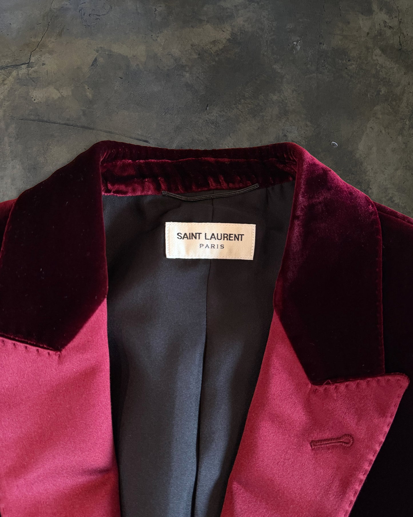 SAINT LAURENT FW2014 RUNWAY VELOUR SMOKING JACKET