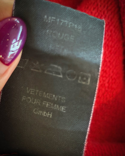 VETEMENTS AW2016 KOREA EXCLUSIVE HEAVY METAL RED HOODIE