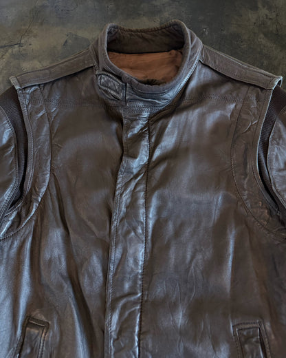 RICK OWENS SS2008 CREATCH LEATHER PILOT JACKET