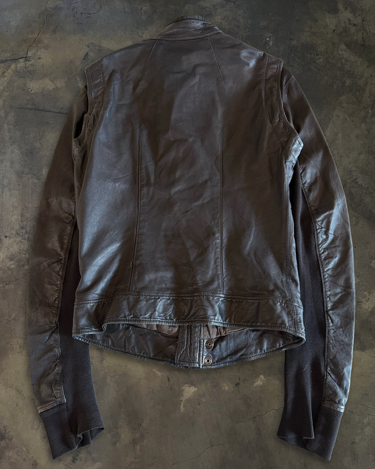 RICK OWENS SS2008 CREATCH LEATHER PILOT JACKET