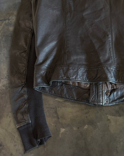 RICK OWENS SS2008 CREATCH LEATHER PILOT JACKET