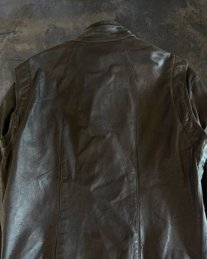 RICK OWENS SS2008 CREATCH LEATHER PILOT JACKET