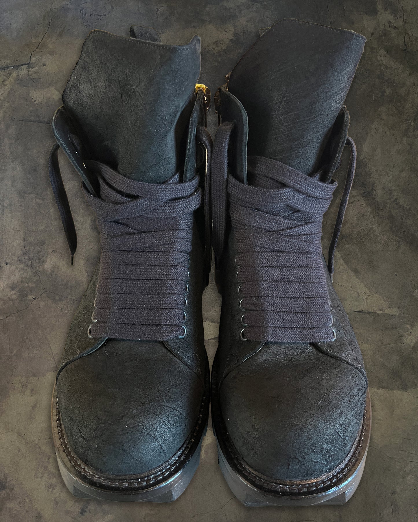 RICK OWENS FW13 RUNWAY PLINTH HIKER BOOT