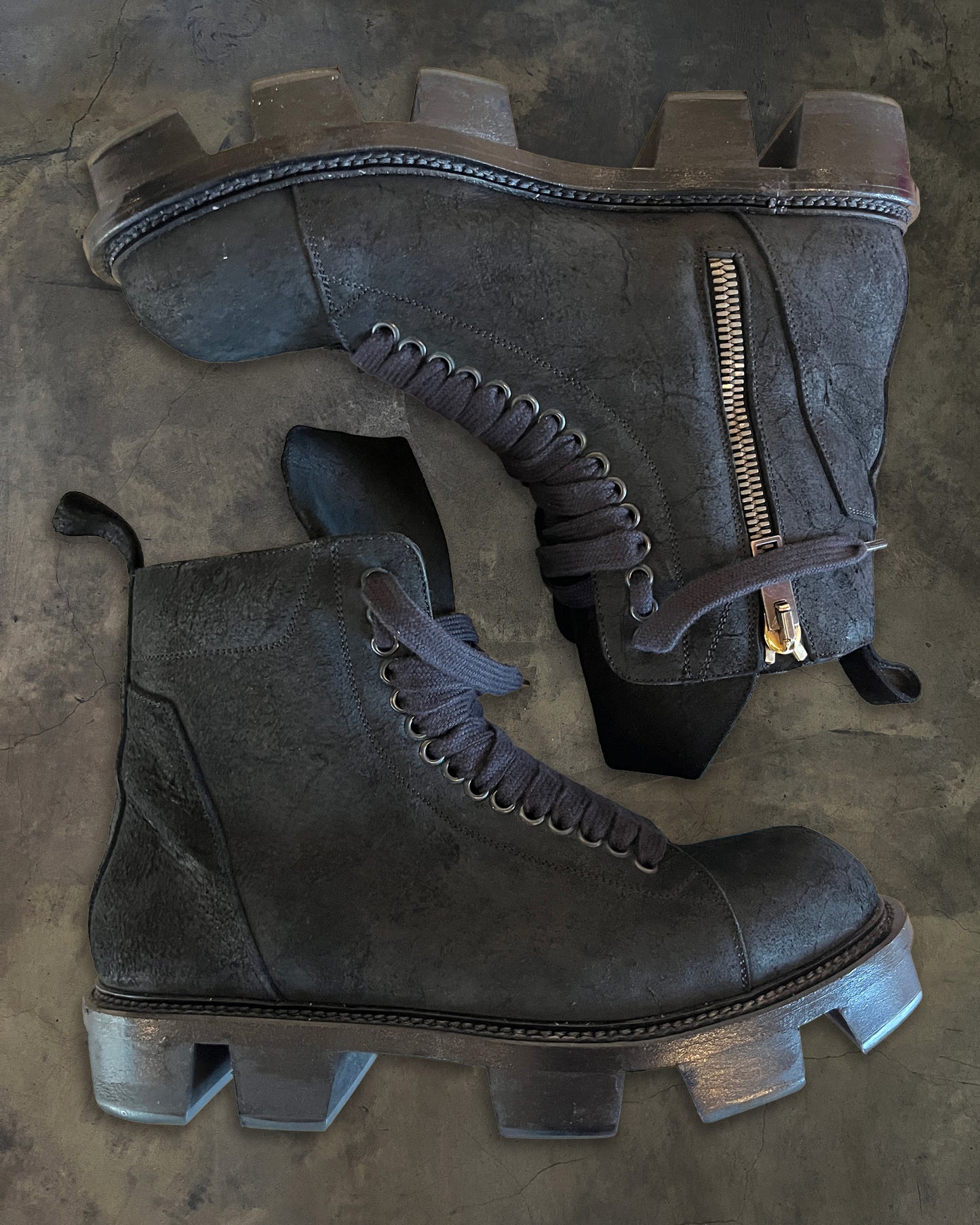 RICK OWENS FW13 RUNWAY PLINTH HIKER BOOT