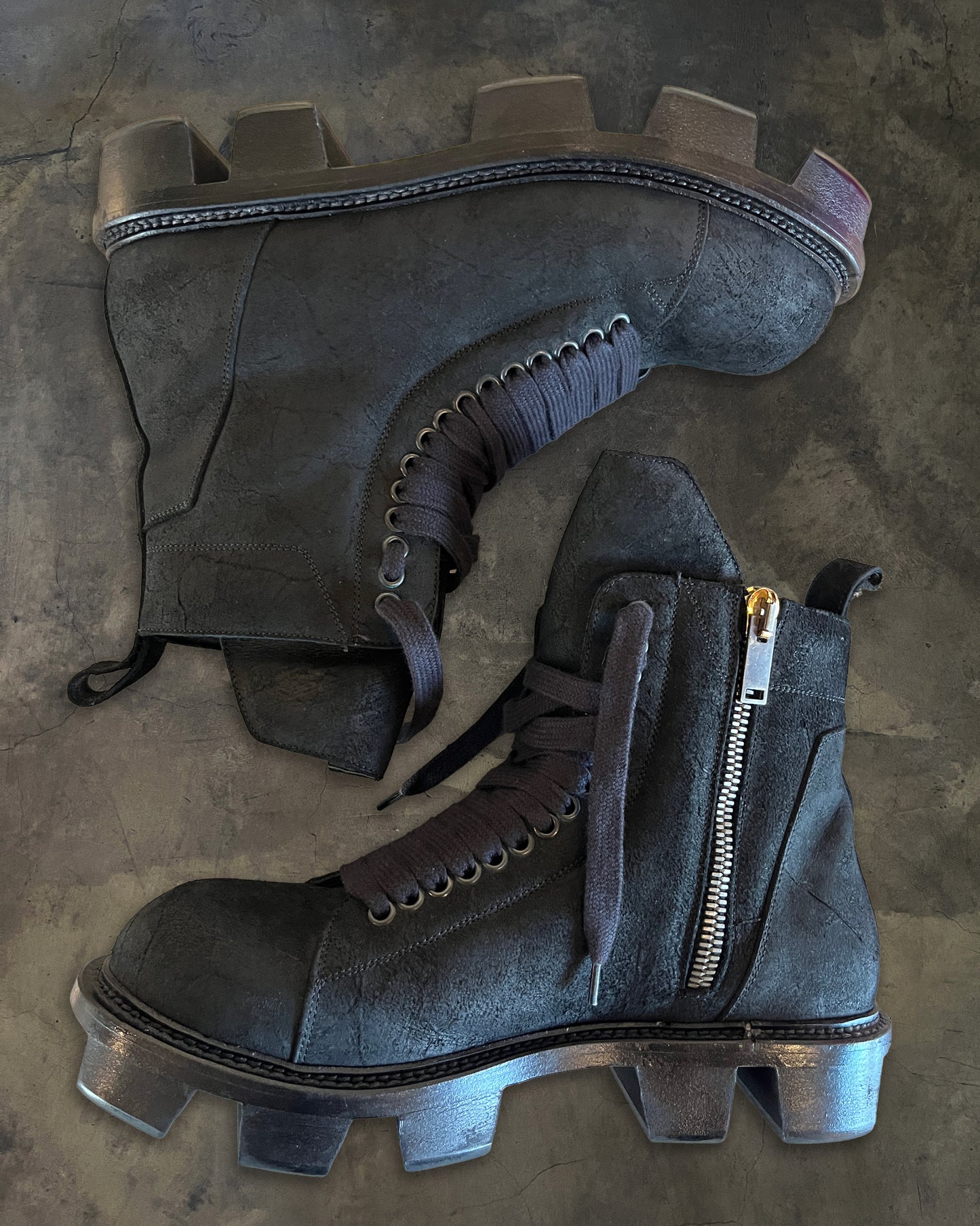 RICK OWENS FW13 RUNWAY PLINTH HIKER BOOT