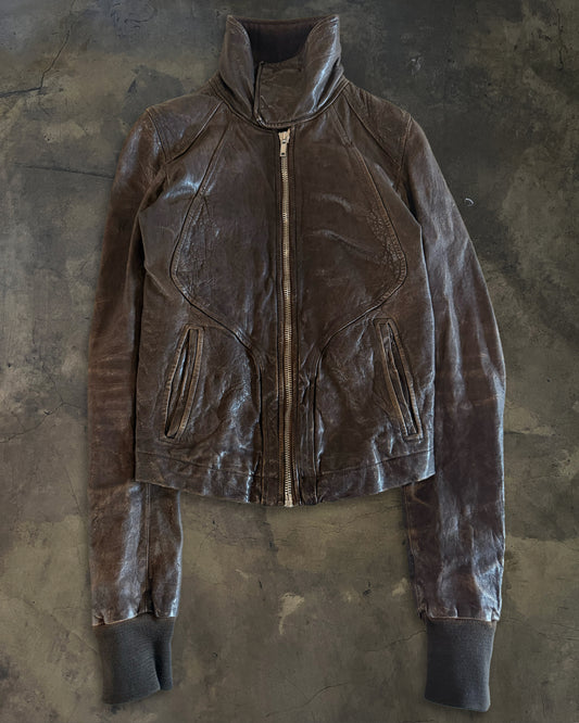 RICK OWENS FW2011 "LIMO" HAMMERED LAMB INTARSIA JACKET