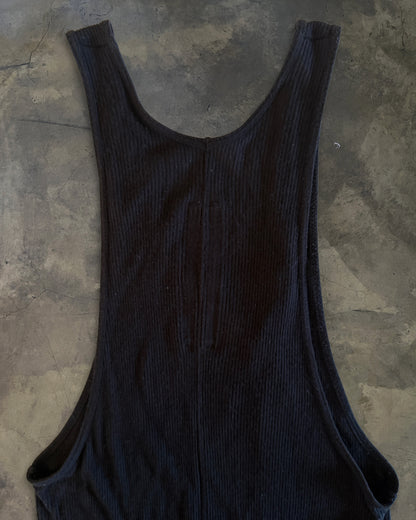 RICK OWENS SS2015 "FAUN" BLACK RIBBED TANK