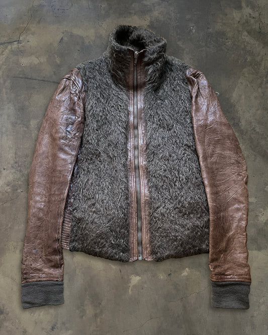 RICK OWENS FW2007 "EXPLODER" MOHAIR LAMBSKIN INTARSIA