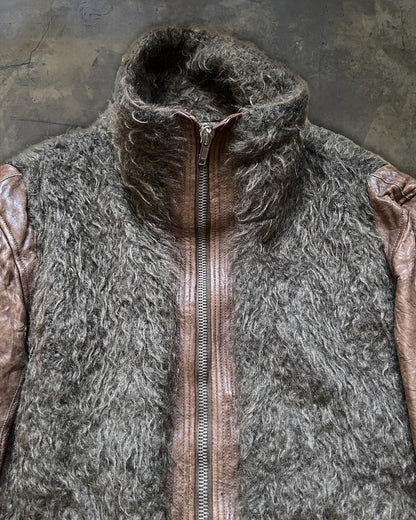 RICK OWENS FW2007 "EXPLODER" MOHAIR LAMBSKIN INTARSIA