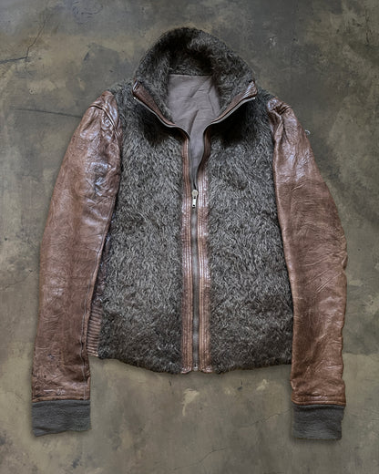 RICK OWENS FW2007 "EXPLODER" MOHAIR LAMBSKIN INTARSIA