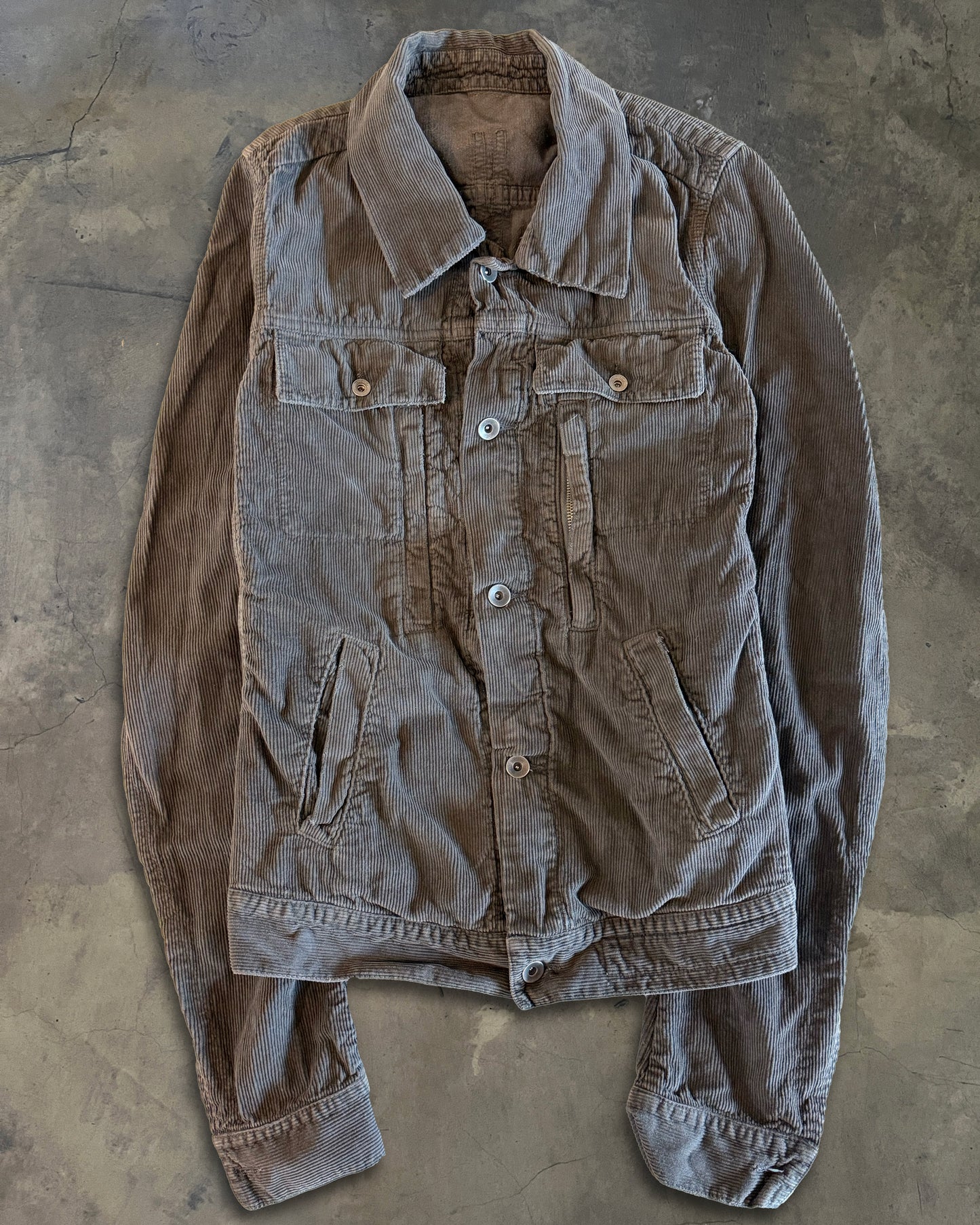 RICK OWENS FW2007 CORDUROY TRUCKER JACKET