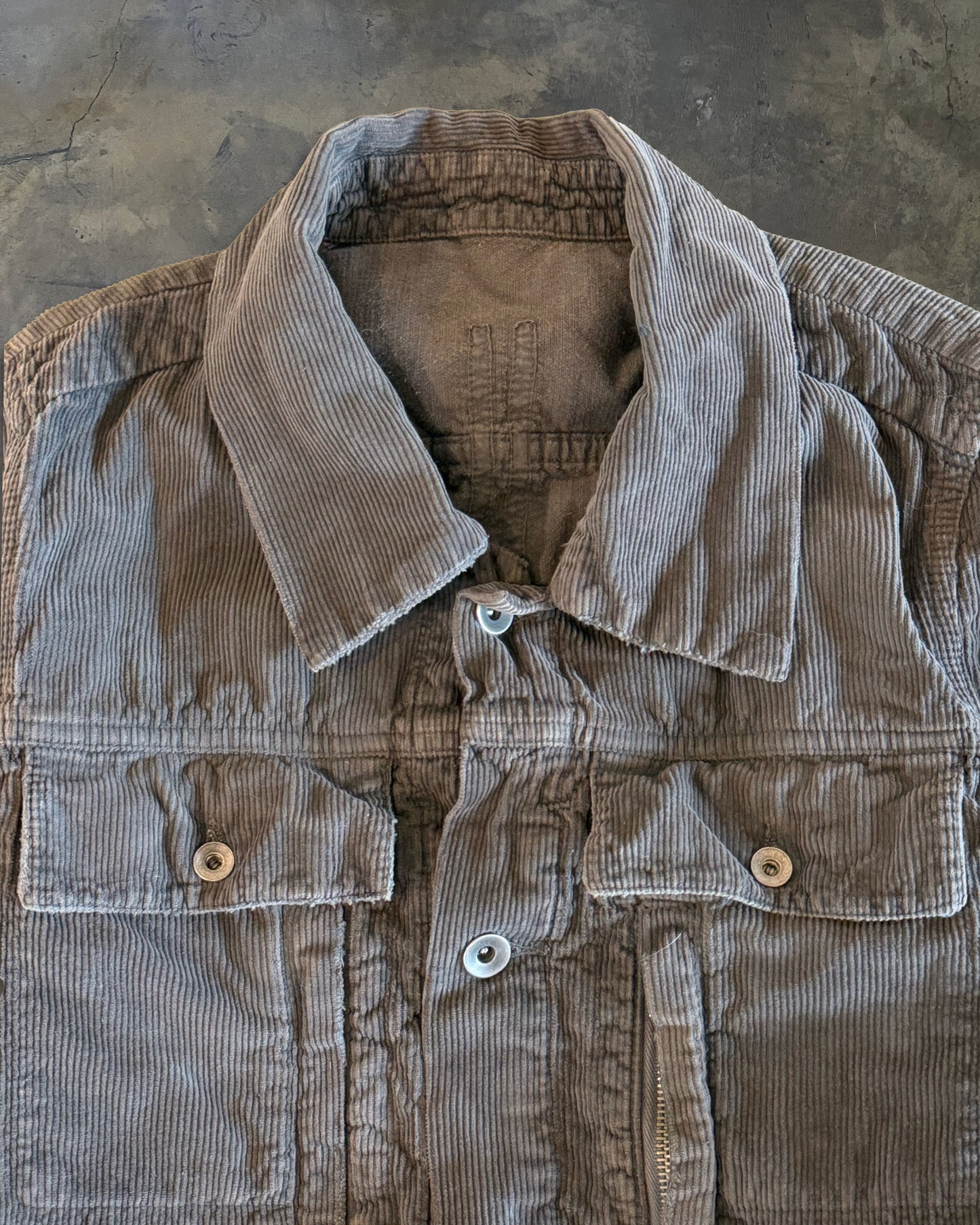 RICK OWENS FW2007 CORDUROY TRUCKER JACKET