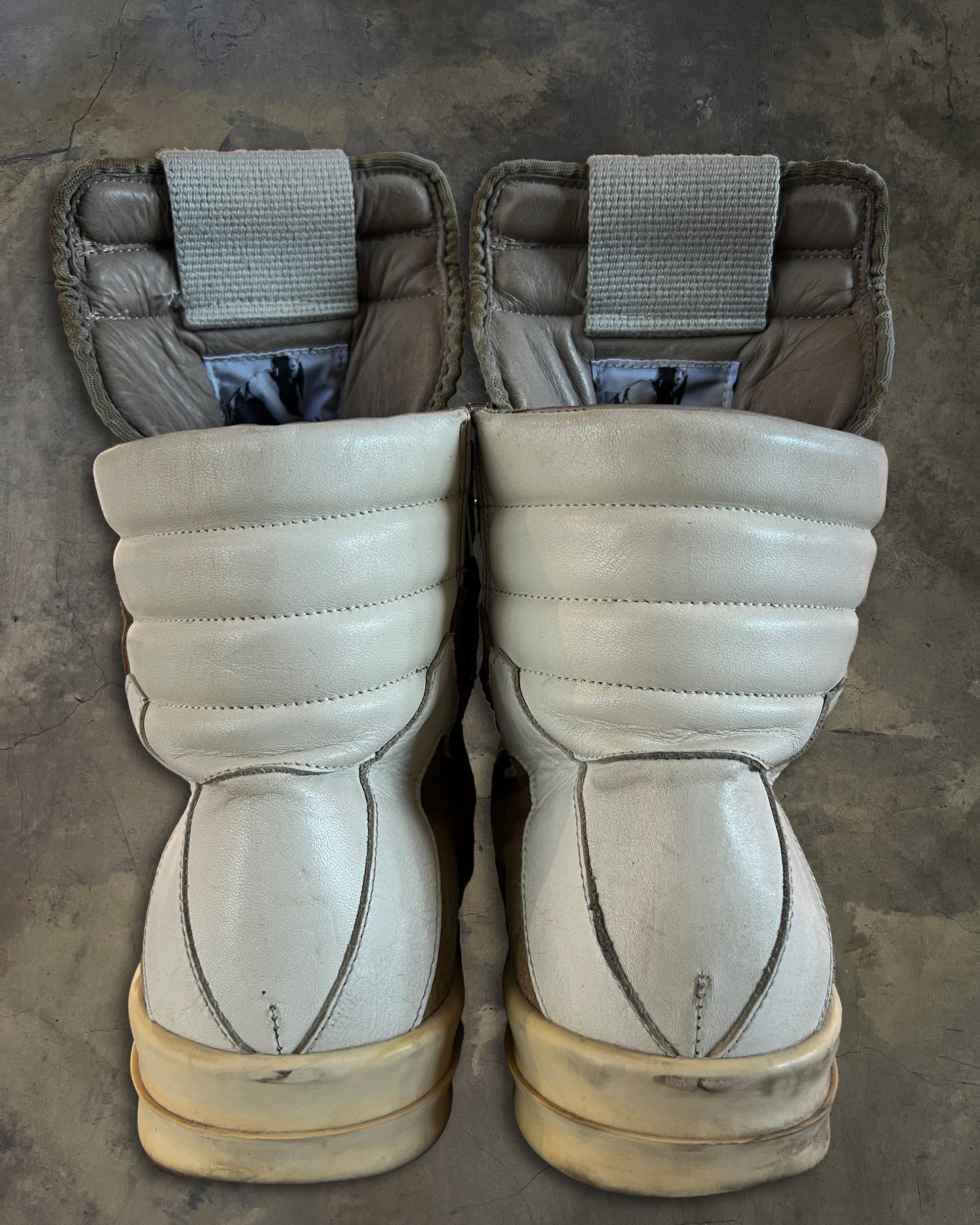 RICK OWENS FW2014 BROWN SUEDE GEOBASKETS