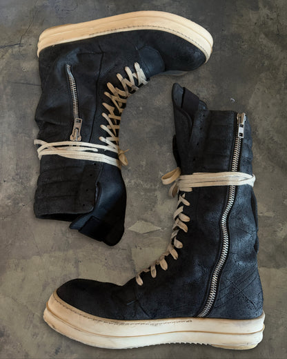 RICK OWENS SS2015 " SPINX" BLISTERED LEATHER CARGOBASKET