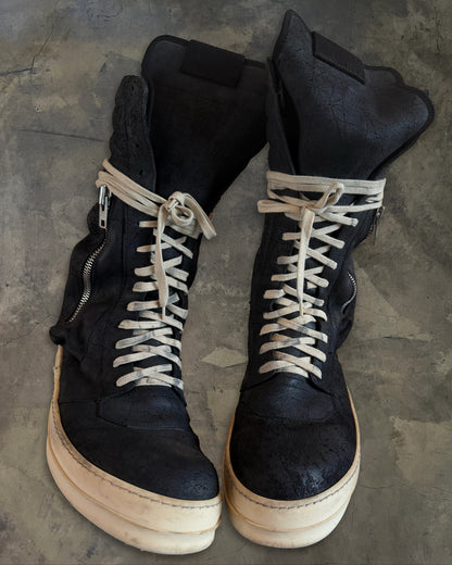 RICK OWENS SS2015 " SPINX" BLISTERED LEATHER CARGOBASKET