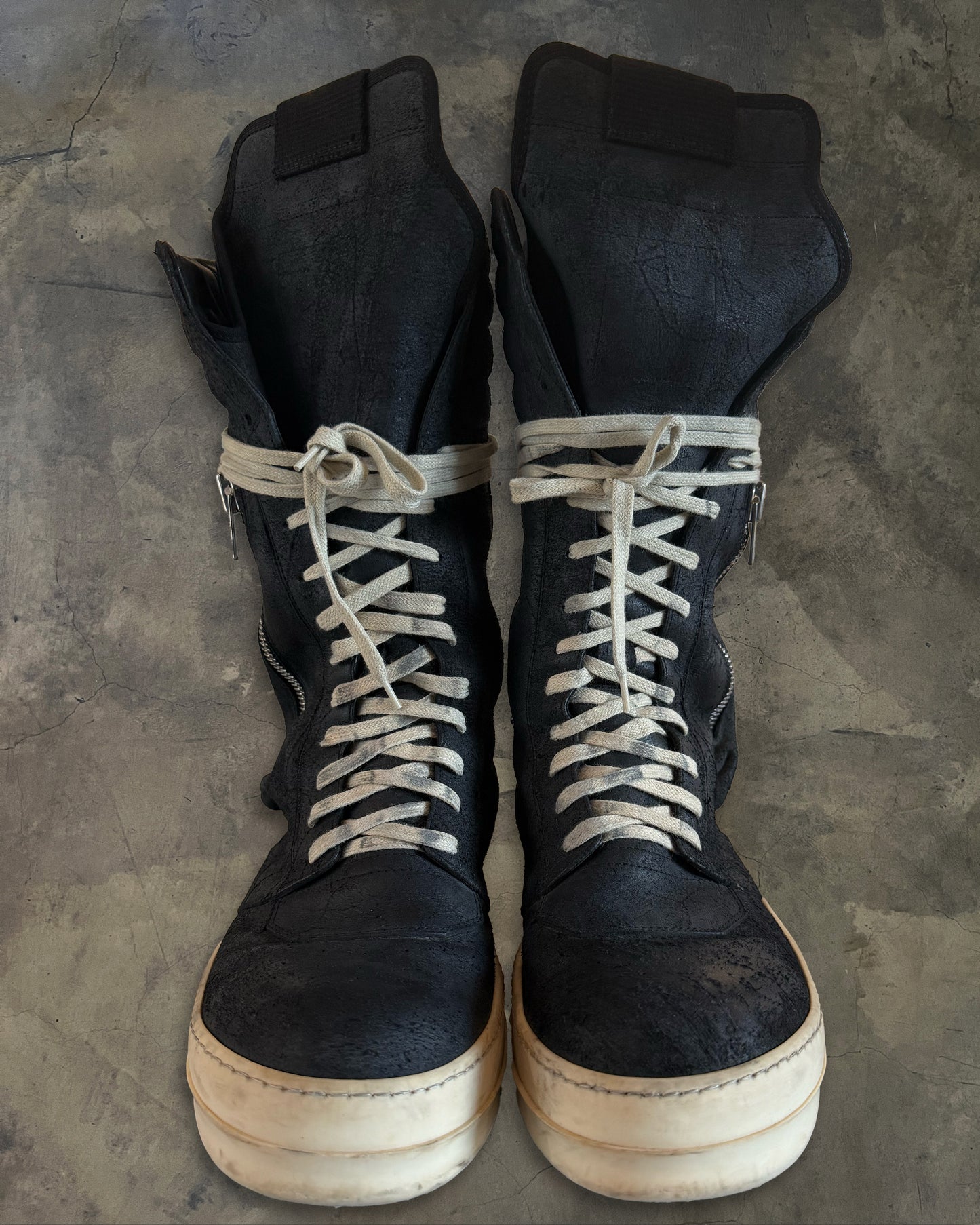 RICK OWENS SS2015 " SPINX" BLISTERED LEATHER CARGOBASKET