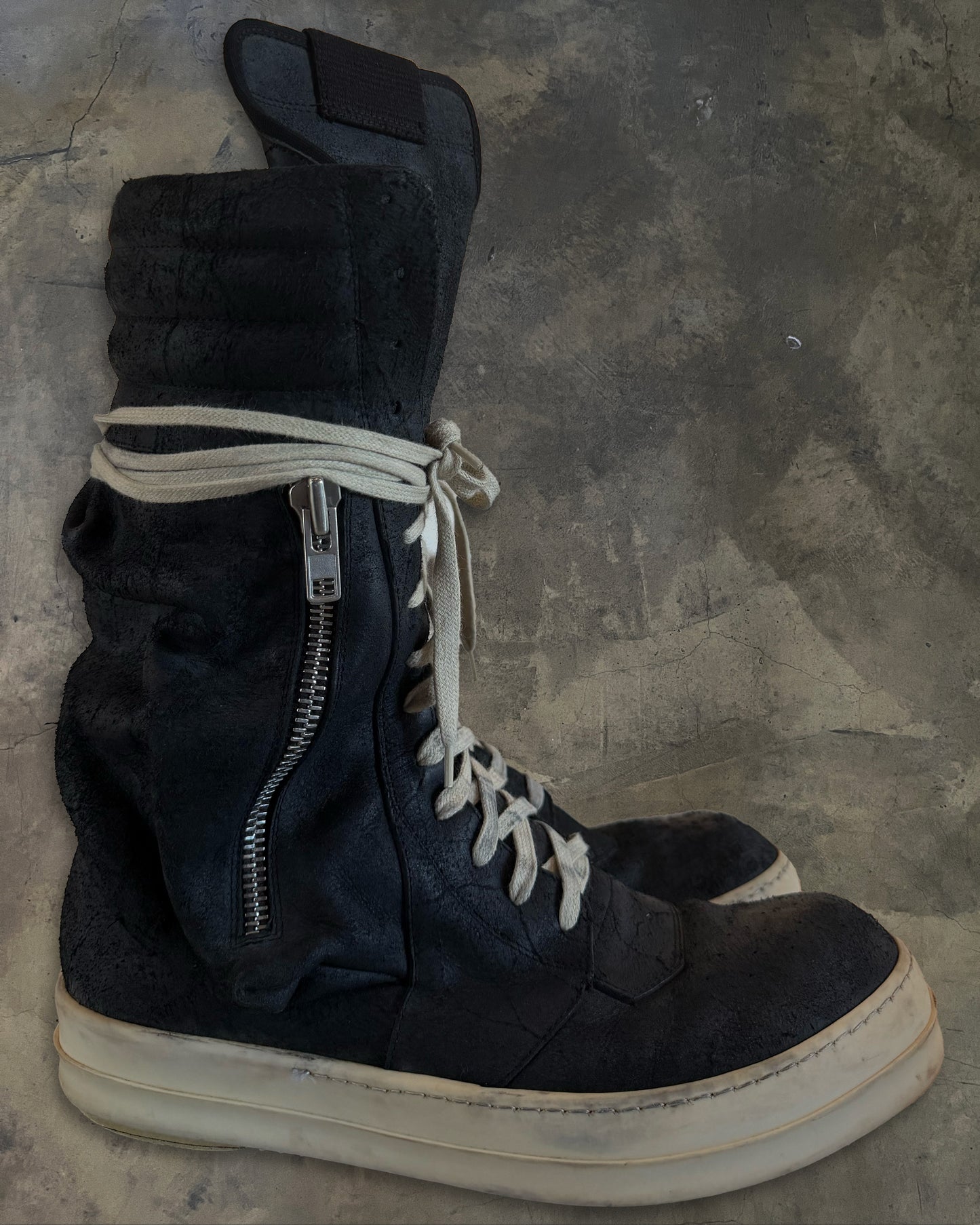 RICK OWENS SS2015 " SPINX" BLISTERED LEATHER CARGOBASKET
