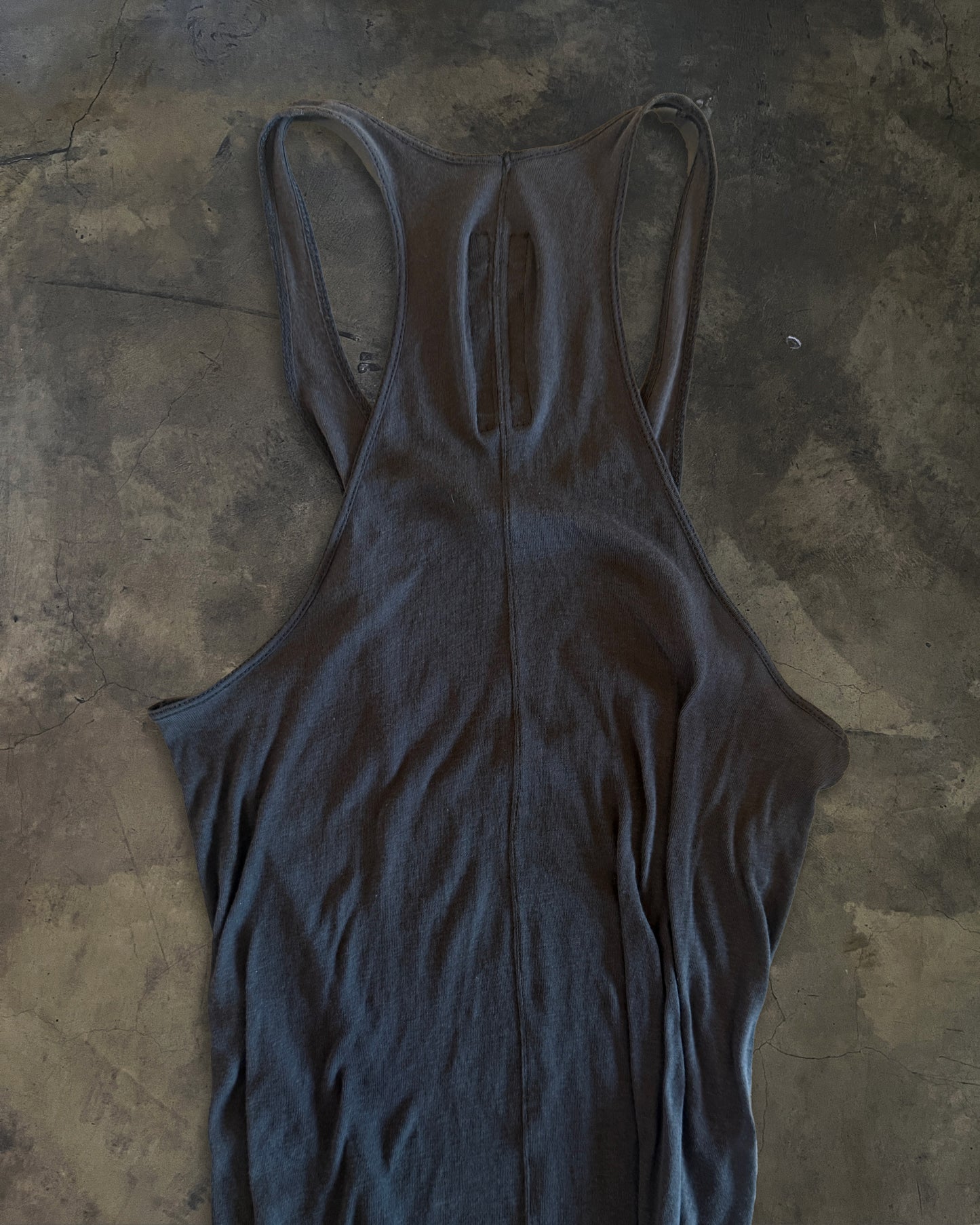 RICK OWENS SS2010 "RELEASE" COTTON JERSEY TANK DRESS