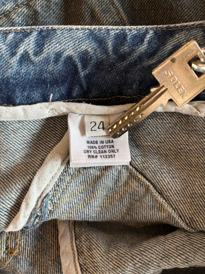RICK OWENS SLAB WIDE LEG SPIRAL SEAM JEANS