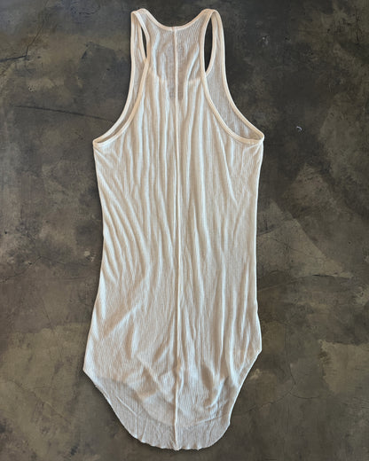 RICK OWENS FW2015 "SPHINX" MILK RIBBED TANK