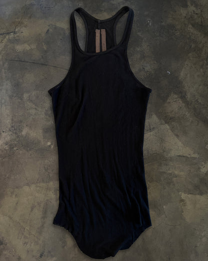 RICK OWENS SS2008 "STRUTTER" BLACK RIBBED TANK