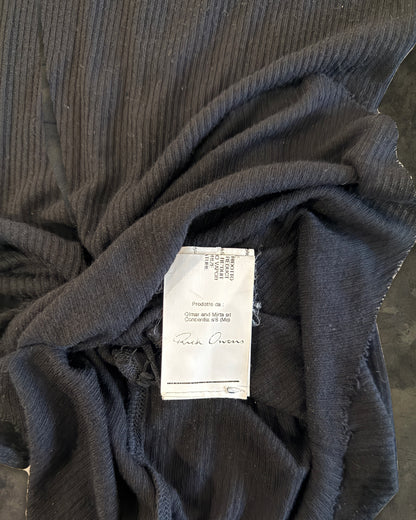 RICK OWENS SS2008 "STRUTTER" BLACK RIBBED TANK