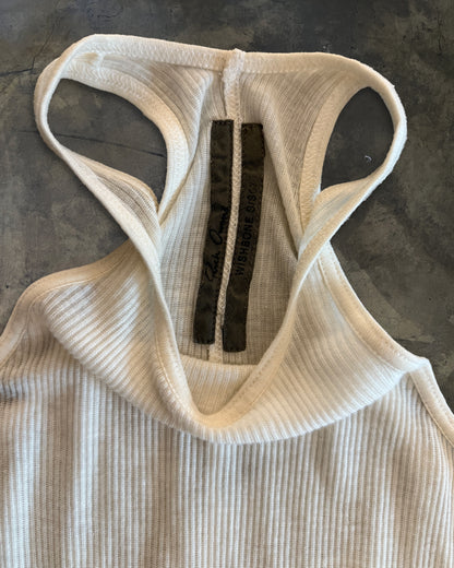 RICK OWENS FW2007 "WISHBONE" MILK RIBBED TANK