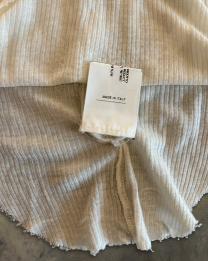 RICK OWENS FW2007 "WISHBONE" MILK RIBBED TANK