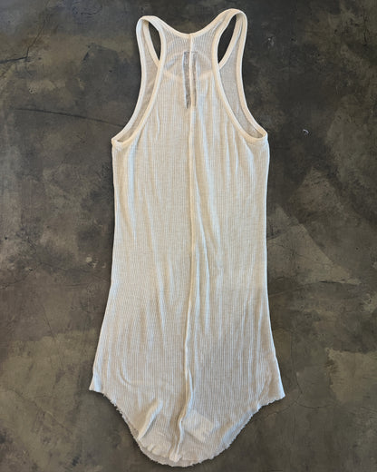 RICK OWENS FW2007 "WISHBONE" MILK RIBBED TANK