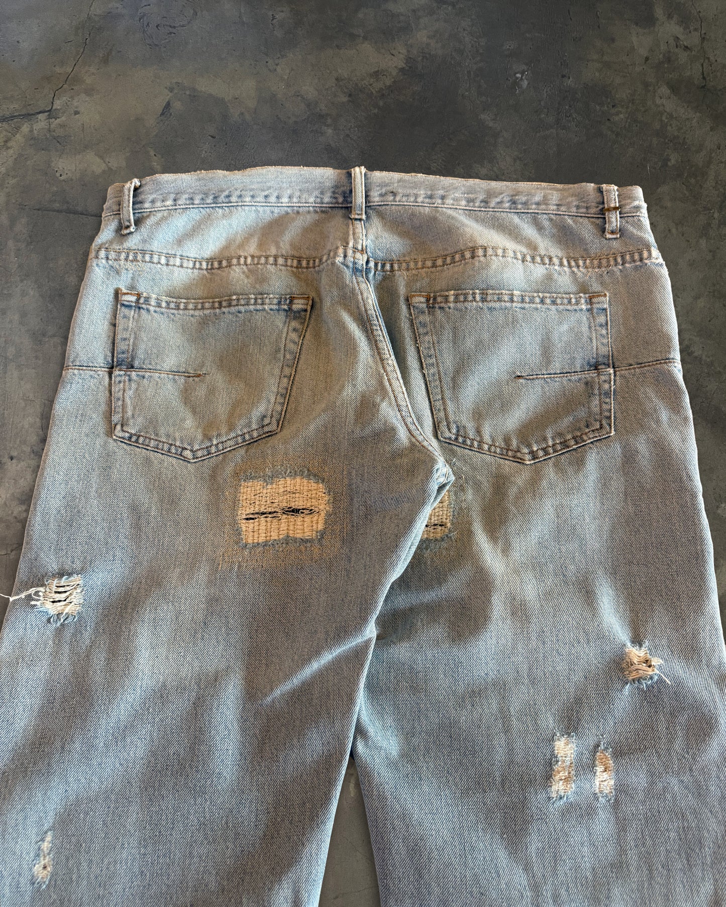 DIOR HOMME SS2006 CRASH DENIM JEANS