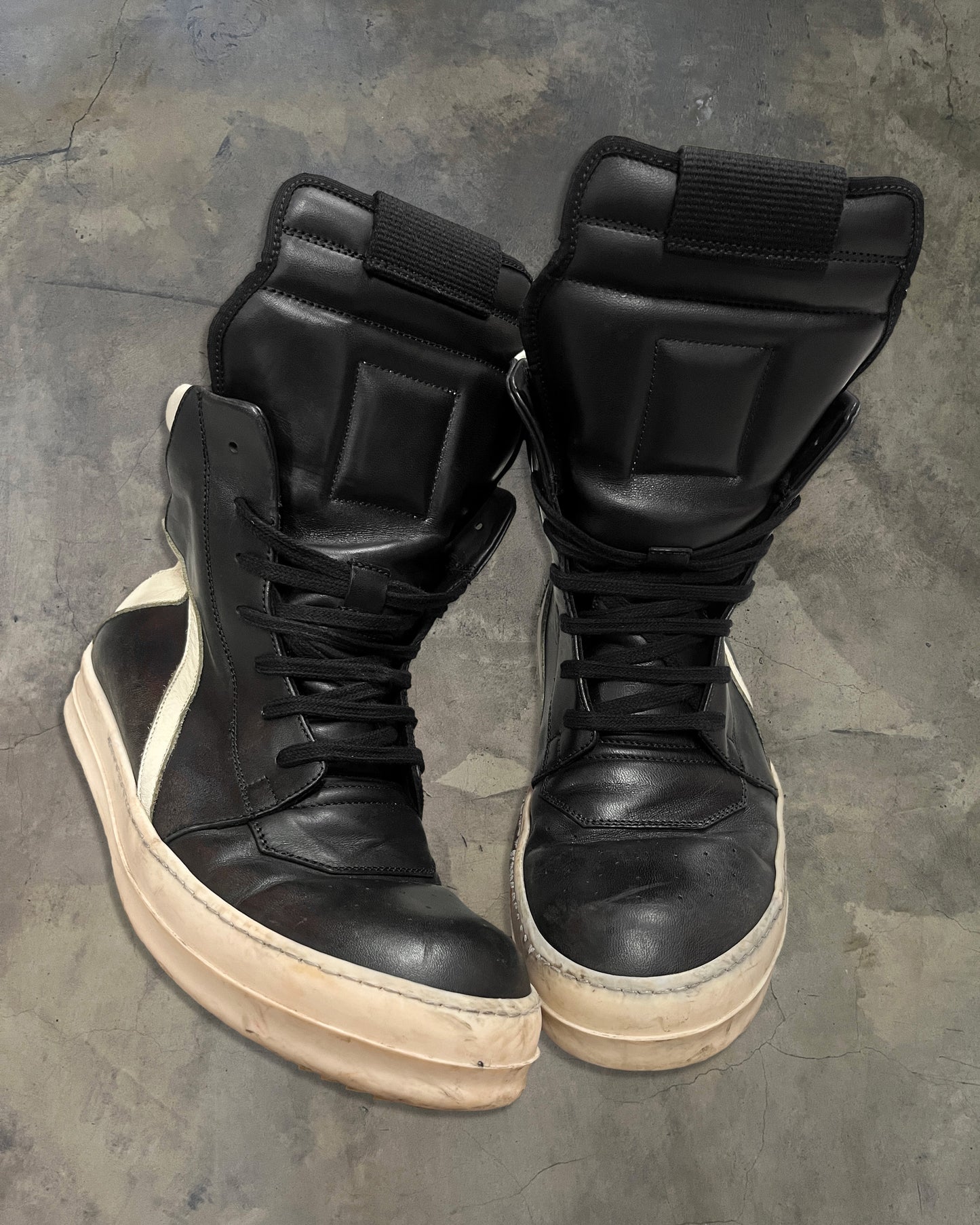 RICK OWENS FW2016 "MASTODON" HIGH TONGUE GEOBASKET