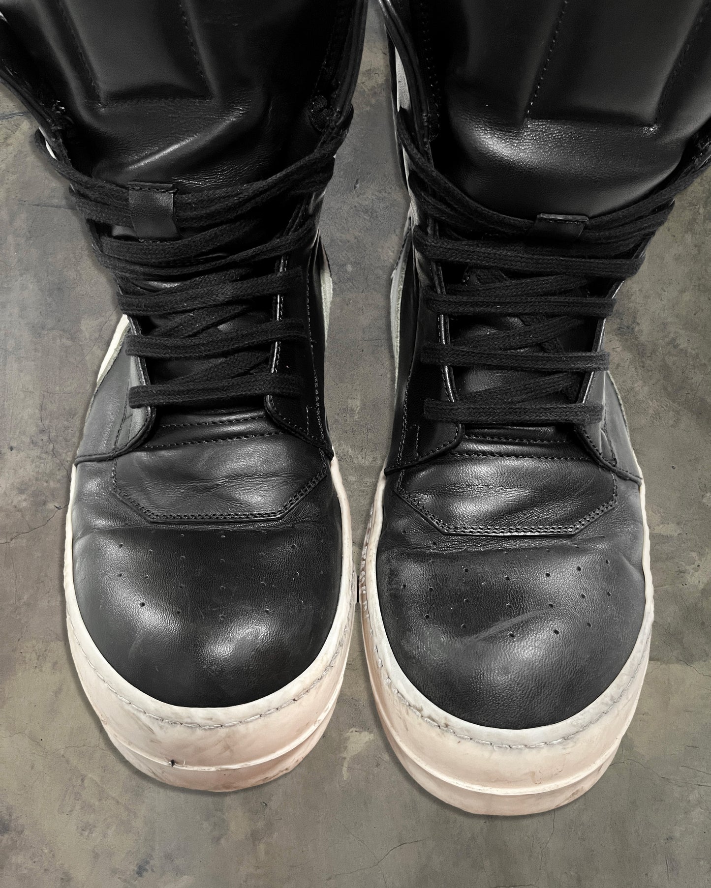 RICK OWENS FW2016 "MASTODON" HIGH TONGUE GEOBASKET