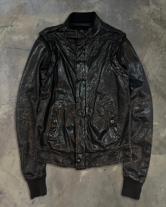 RICK OWENS FW08 "STAG" HAMMERED LAMB PILOT JACKET