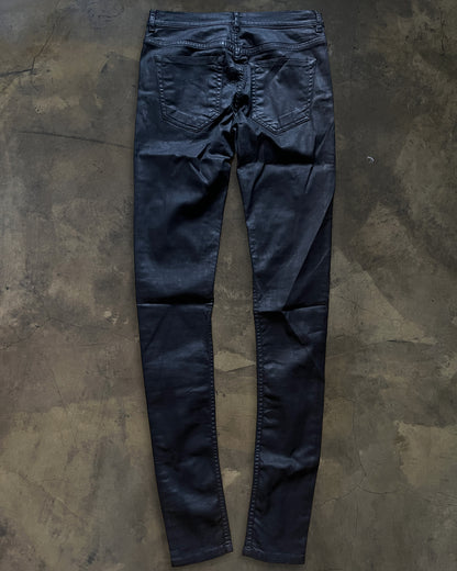 RICK OWENS AW2013 "PLINTH" DETROIT CUT BLACK WAXED DENIM