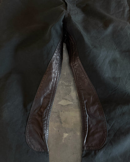 RICK OWENS FW2007 "EXPLODER" MOLESKIN LEATHER PATCH PANTS