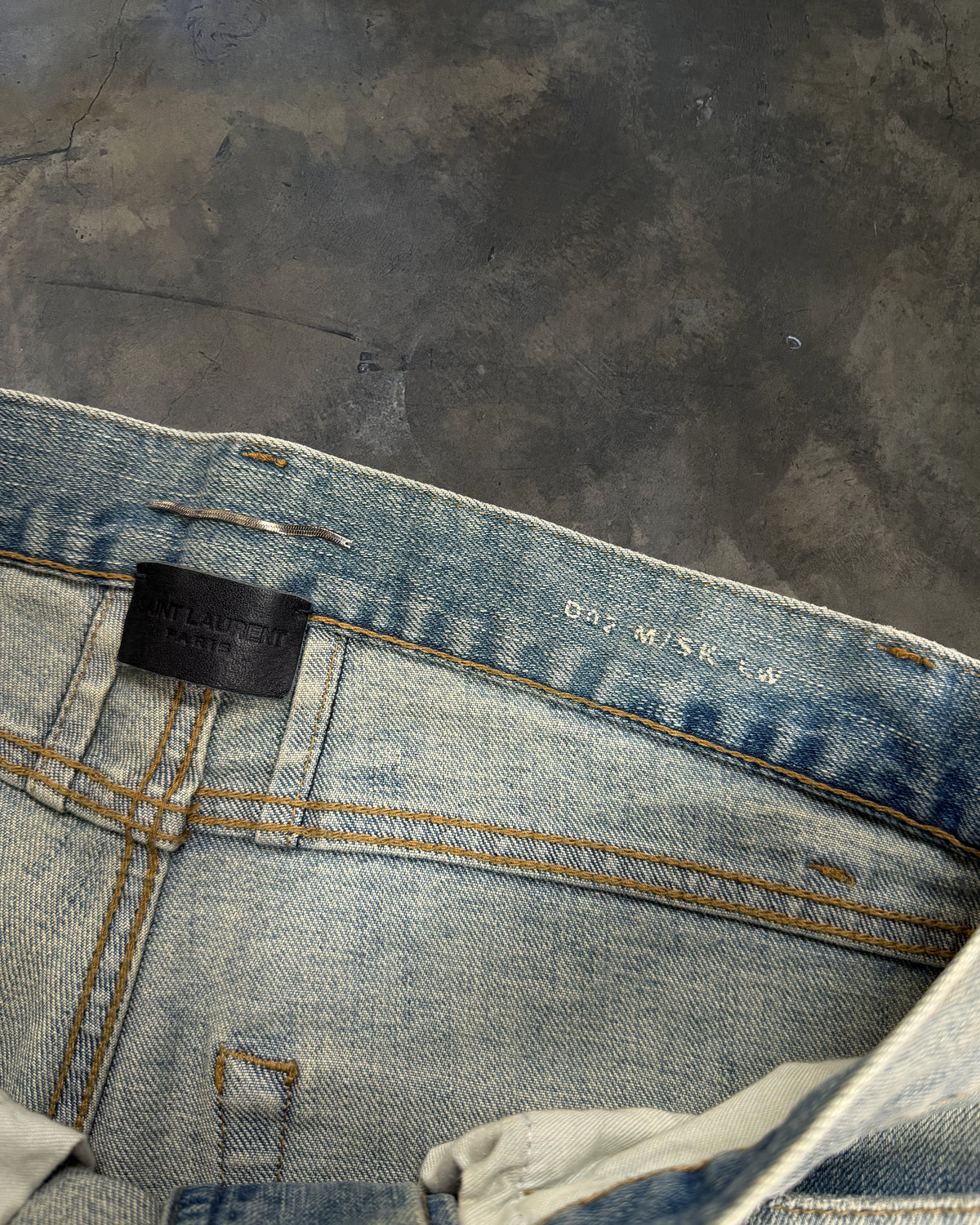 SAINT LAURENT SS2016 SAND WASH CRASH DENIM