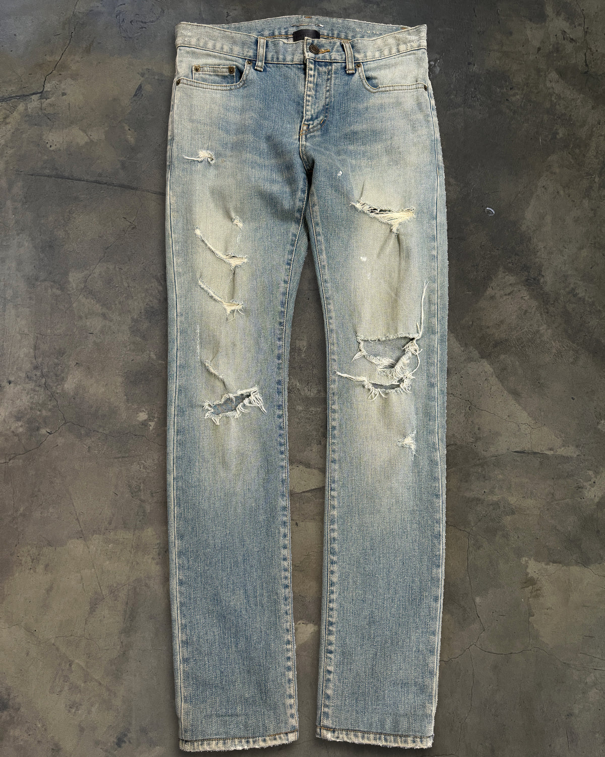 SAINT LAURENT SS2016 SAND WASH CRASH DENIM