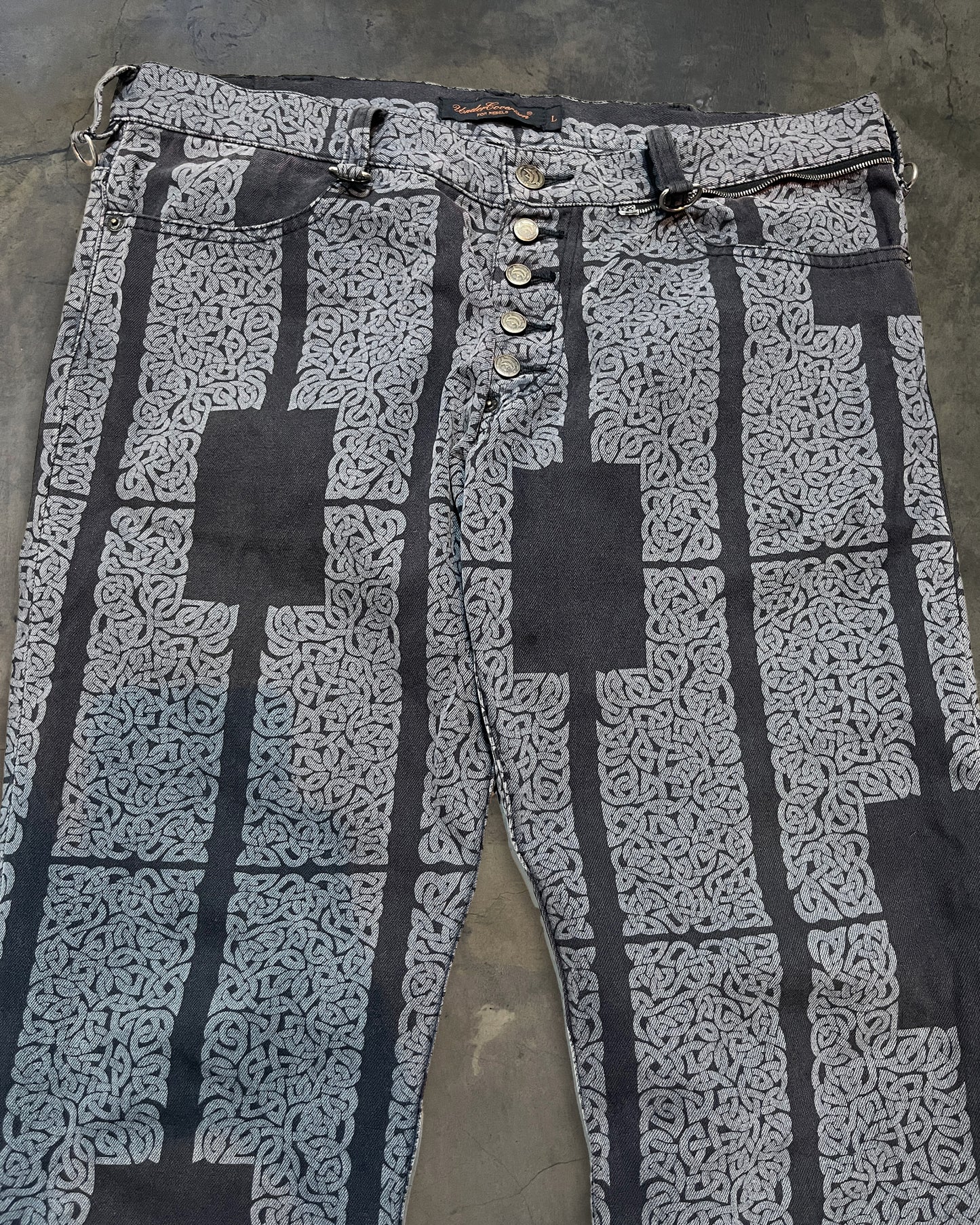 UNDERCOVER SS2003 SCAB TRIBAL PANTS