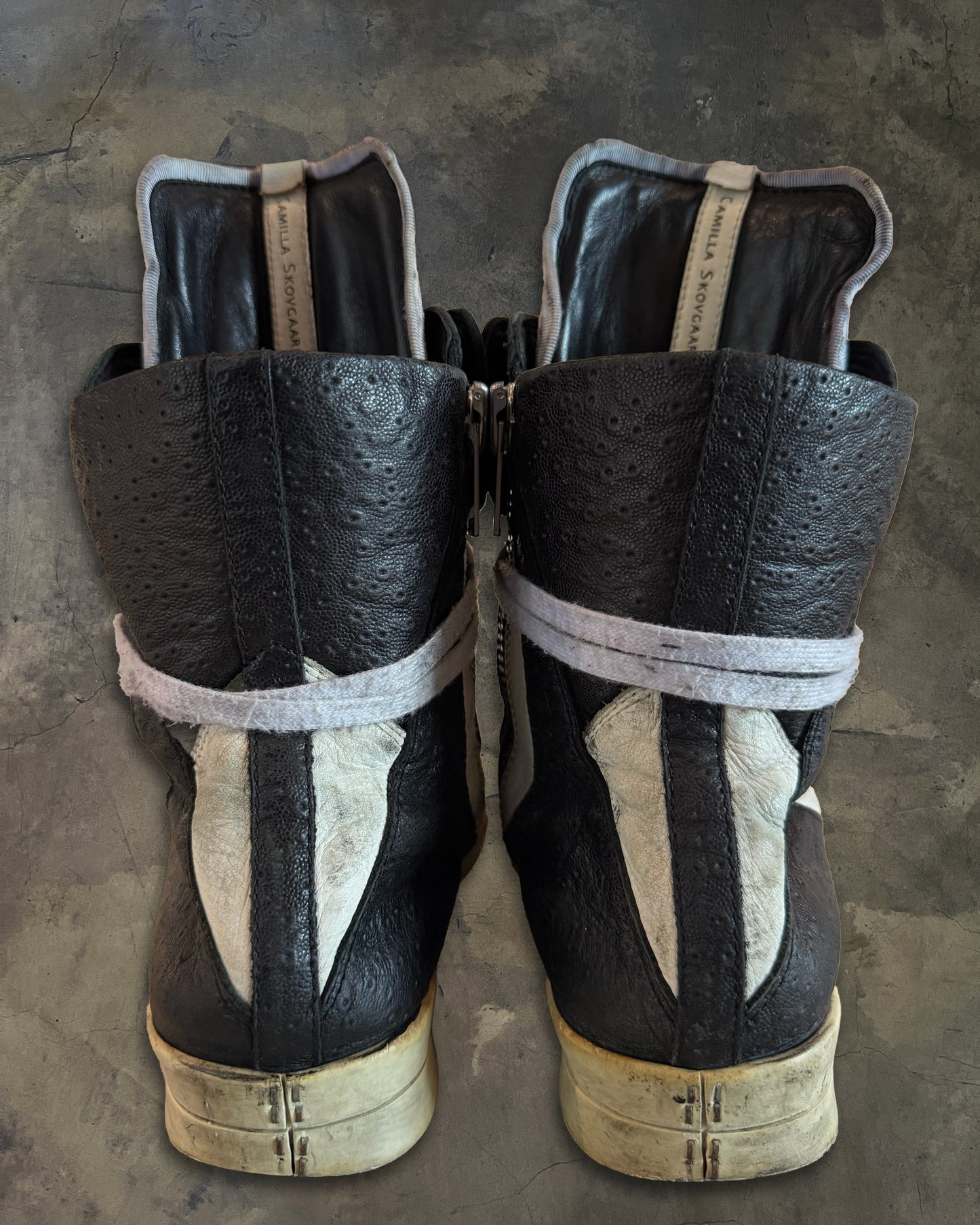 CAMILLA SKOVGAARD OSTRICH LEATHER HIGH TOPS