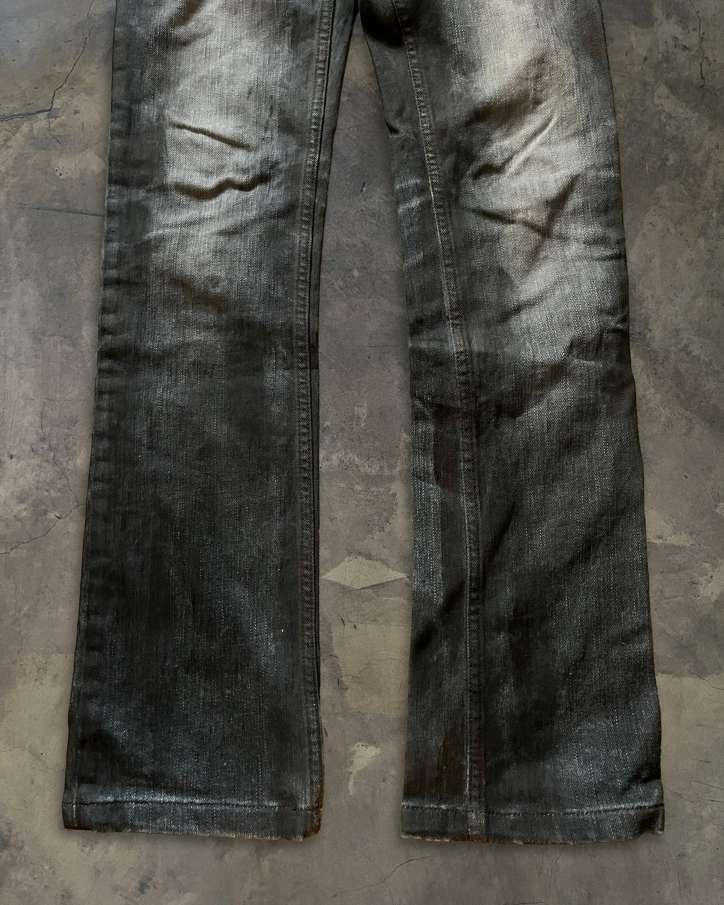 SHELLAC BLACK WAXED DENIM