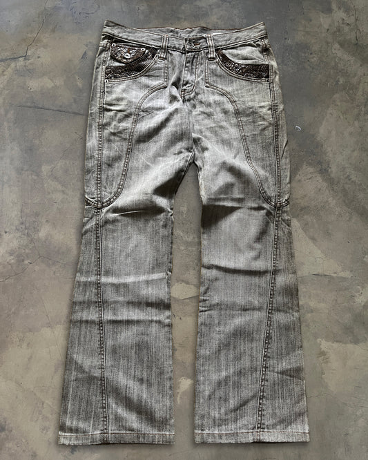 SEMANTIC DESIGN WASHED SNAKESKIN DENIM ★★★