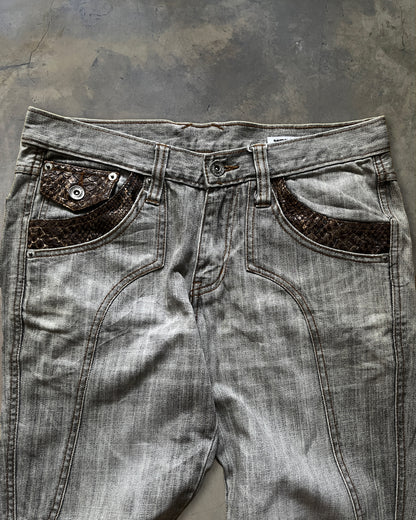 SEMANTIC DESIGN WASHED SNAKESKIN DENIM ★★★